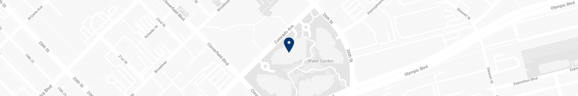 map of 2450 Colorado Avenue betweenn cloverfield boulevard and 26th street